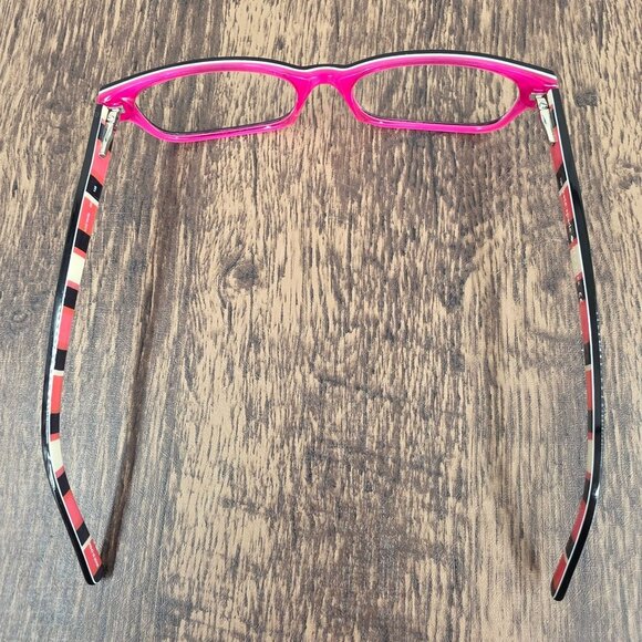 Kate Spade New York Lucyann Eyeglasses Frame Only Small Brick Black Pink Acetate - Picture 8 of 15